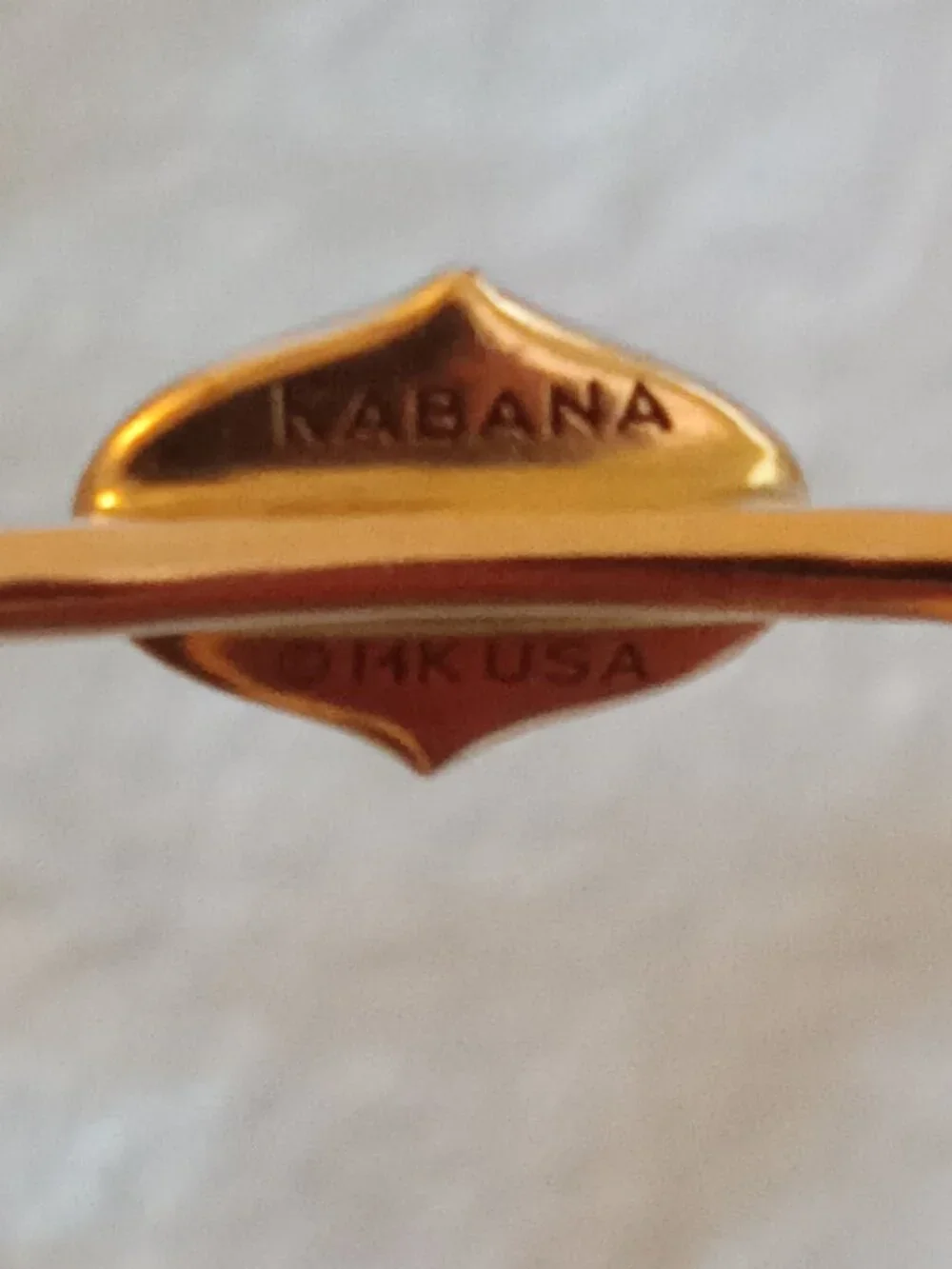 NIB Kabana Mother of Pearl inlay cuff bangle bracelet 14k rose gold Na Hoku